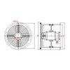 BIXIBIN 12-Inch Explosion-Proof Axial Fan, Ventilation Fan Cylinder Pipe Spray