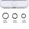 TIMULTI Titanium Key Ring Black Keychain Ring Round Carabiner Small