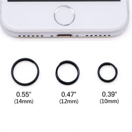 TIMULTI Titanium Key Ring Black Keychain Ring Round Carabiner Small Black Mini Slim Double Ring Keychain Hardware Rust-proof Lightweight DIY Crafts Outer Diameter 10/12/14 mm (Each Size 5 pieces)