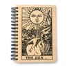The Sun Tarot Wood Journal/Notebook - 80 sheets lined paper