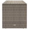 vidaXL Cushion Box - Grey PE Rattan Outdoor Storage for