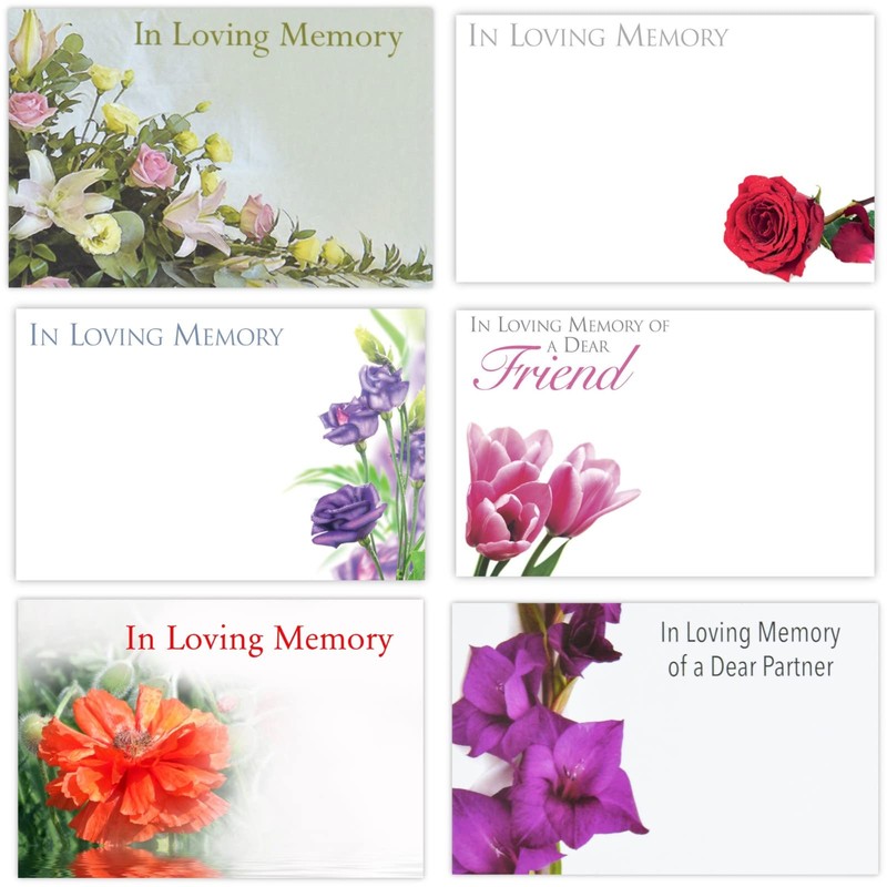 celloexpress In Loving Memory (Red Rose) Flower Message Cards -