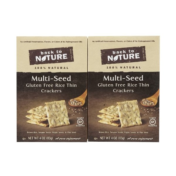 Back to Nature Gluten Free Rice Thins - Multi-Seed - 4 oz - 3 pk