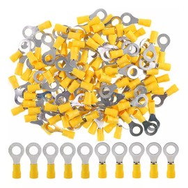 SLNXA 200 Pzs Terminales Electricas Ojillos Kit Terminales de Anillo Aislados Calibre 12-10 Awg Conector de Cable Aislado Surtido Cobre Eléctrico Conector