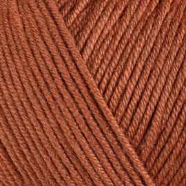 Estako Happy Cotton, (Paquete de 4 madejas) 60% algodón 40% acrílico, hilo suave y fino/deportivo (2) para crochet y tejer (4 x 50 g) / (4 x 201 m) (4430 - Canela)