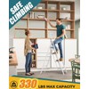 GORWARE 4 Step Ladder, Foldable Step Stools 330lbs Lightweight Sturdy