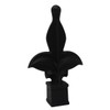 3/4" Fence Finials Fleur De Lis High-Impact Polypropylene Black Finial
