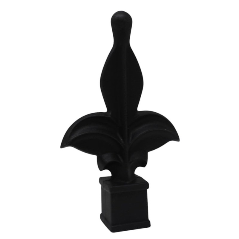 3/4" Fence Finials Fleur De Lis High-Impact Polypropylene Black Finial