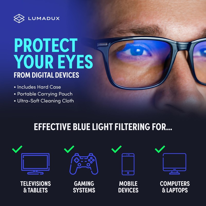Lumadux Blue Light Glasses - Holmes (Midnight Navy)