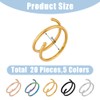 UNICRAFTALE 10 Pairs 5 Colors Double Hoop Earrings Classic Hoop