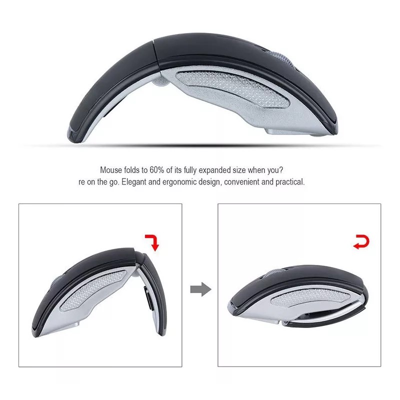 EGTMA 10 Piezas Mouse Inalámbrico Arco Plegable Wireless Abatible