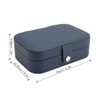 Portable Jewelry Box PU Leather Large Capacity 2 Layers Travel