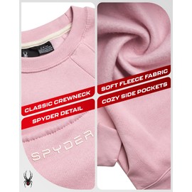Spyder Womens Sweaters - Cozy Super Soft Fleece Pullover Sweater for Women - Lightweight Long Sleeve Tops with Raglan Sleeves, Size Medium, Orchid