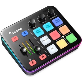 MAONO MAONO Gaming Audio Mixer, Audio Interface with Pro-preamp, RGB, Bluetooth, 48V Phantom Power for Live Streaming, Podcasting, Content Create, Gaming MaonoCaster G1 NEO (Not for USB Mic)