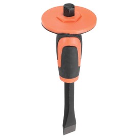 HARFINGTON 2Pcs Masonry Chisel 9.7" Flat Head with Hand Guard Protection Flat Chisel Rock Concrete Mortar Stone Chisel for Stone Brick Breaking Carving Demolishing Splitting