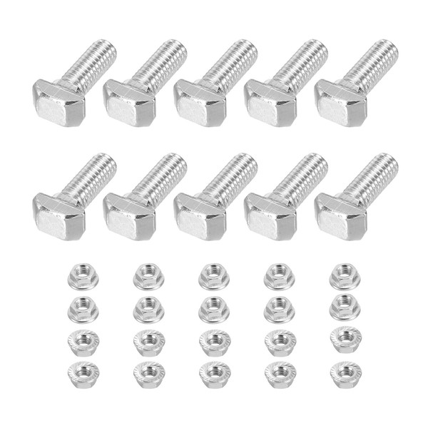 PATIKIL M5x10 Hammered Head Bolt T Screw, 10 T Slot
