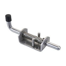 1PCS Spring Loaded Latch,Stainless Steel 304 Security Barrel Bolt Latch Trailer Gate Pin Lock Heavy Duty Tone Spring Latches Door Cabinet Hing (Length:135mm)