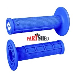 ODI Blue ODI Half Waffle MX Grips Ruffian Style 7/8" Handlebars Blue Dirtbike Grips
