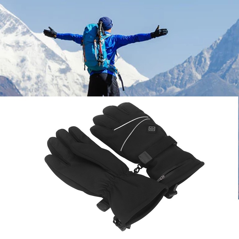 Heated Gloves Skiing Snowboarding Electric Battery Heated Gloves with 3