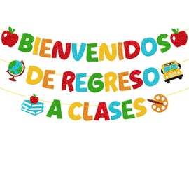 Bienvenidos De Regreso A Clases Banner Bienvenidos Banner en español for Classroom Welcome Back to School Garland First Day of School Theme Class Bulletin Board Decorations
