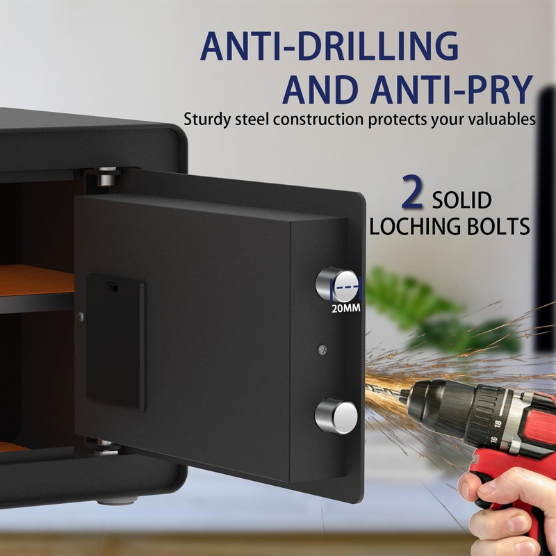 OUSURO 0.8 Cub Safe Box - Small Home Safe for