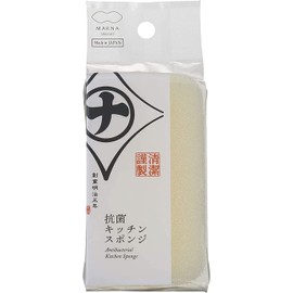 Marna K751W Clean Antibacterial Kitchen Sponge, Dishwashing/White, Dish Sponge (with Antibacterial Agent), Kitchen Sponge, Hygienic