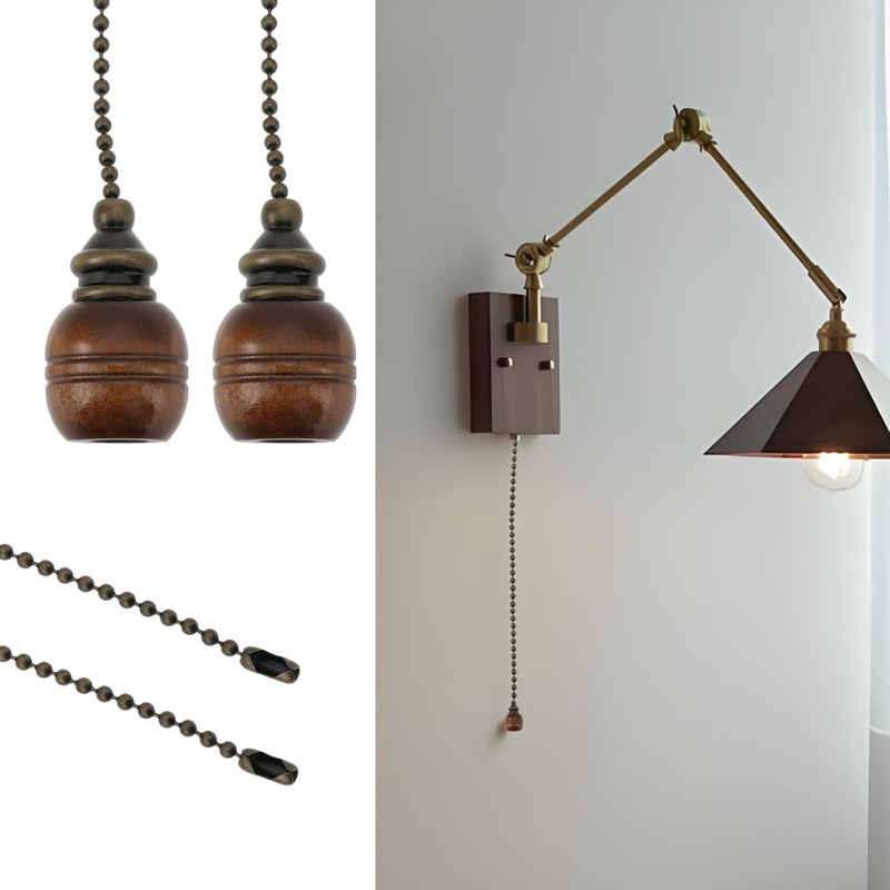 ECSiNG 3 Pieces 3.9 x 2.3 cm Decorative Wooden Pull