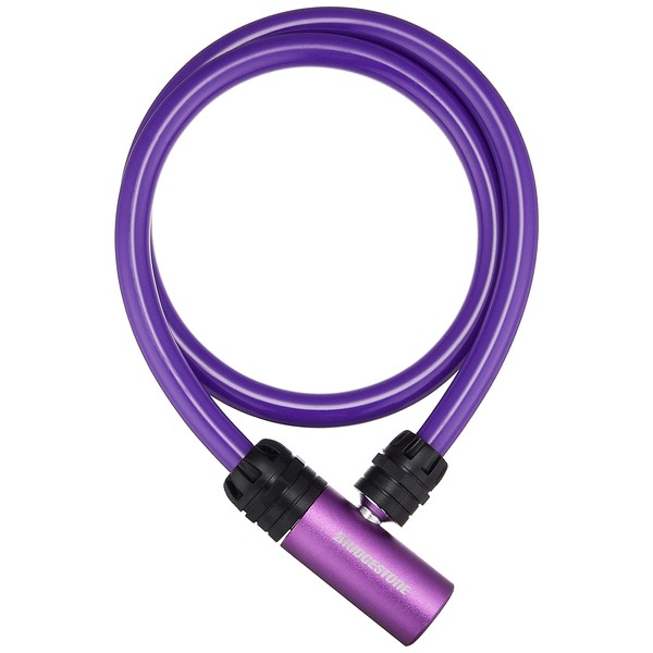 Bridgestone WL-AD.B Allock Bicycle Key Wire Lock Purple Anti-Theft Security