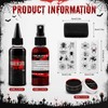 Newthinking Fake Blood Set, 3PCS Washable Realistic Blood Body Makeup