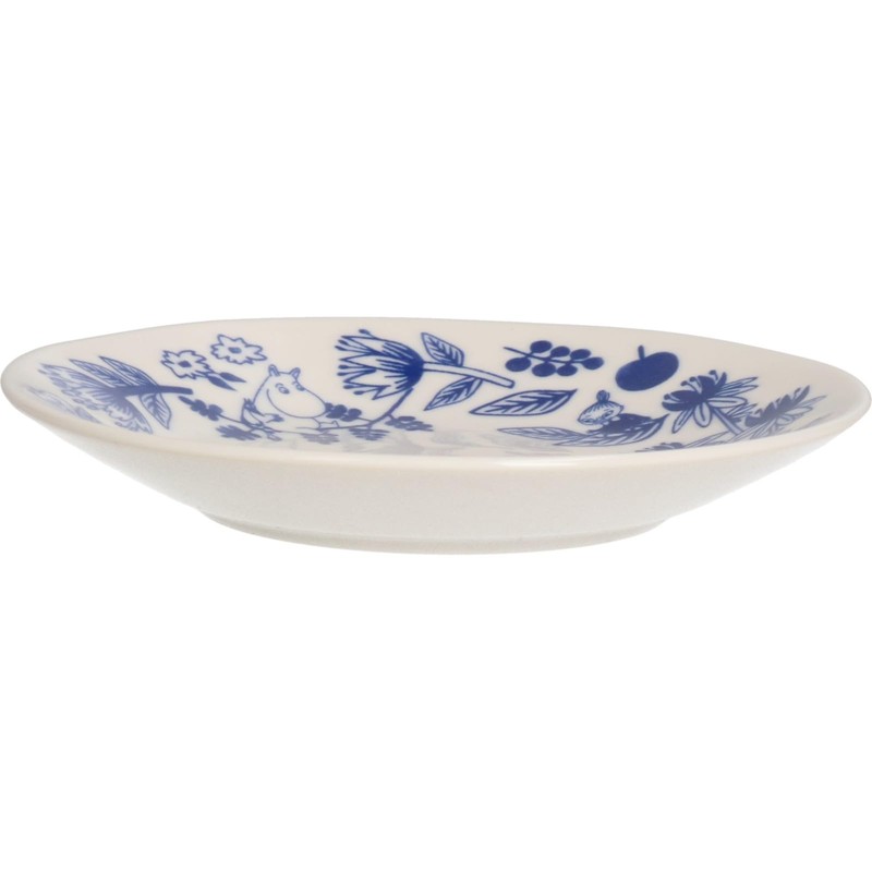 Yamakasyoten MM7000-57 Moomin Blue Flora Plate, 5.3 inches (13.5 cm),