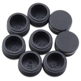 Furniture Leg Plug LUORNG 8PCS 1 Inch (25.4 mm) Round Black Plastic End Cap Blanking End Bung Chair Leg Floor Protector for Chairs Tables Furniture Floor, Chair Leg Insert