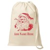 Vintage Santa Sack With Custom Name: Canvas Laundry Bag