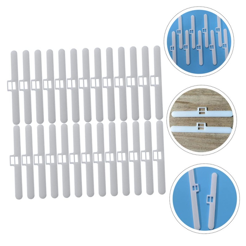 30Pcs Vertical Blind Top Hangers Double Hole Holders for 127Mm