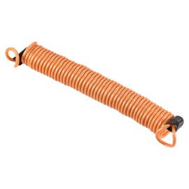 sourcing map Reminder Cable, Disc Lock Reminder Cable Security Steel Spring Wire Alarm Coil Rope 8.2feet 2.5mm Vinyl Coated with Double Loop for Bike Motorcycle Scooters Helmet, Orange