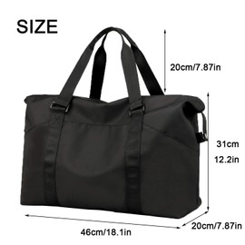SIVENKE Sporttasche Damen/Herren mit Nassfach, Freizeit Handtasche faltbar Gym Tasche Shopping-Bag Reisetasche für Kurzausflüge