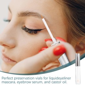 Frcolor Eyeliner Bottle 7ml Eyelash Serum Container Eyeliner Tube Small Bottle Eyeliner Container Eyeliner Pen Tube Liquid Eyeliner Eyeliner Growth Tube Funnel Refill Container Set of 5