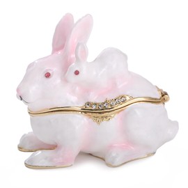 Hand Painted Carriage Trinket Box, Hinged Enameled Jewelry Box, Unique Mini Ring Earrings Jewelry Organizer, Vintage Bejeweled Storage, Figurine Collectible Keepsake Home Decor (Carriage)