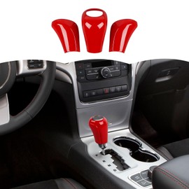 RT-TCZ Gear Shift Knob Cover Trim Decorative Interior Accessories for Jeep Grand Cherokee 2011-2013,Red