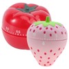 Zerodeko 2Pcs Cartoon Fruit Kitchen Timer Desktop Stand Timers for