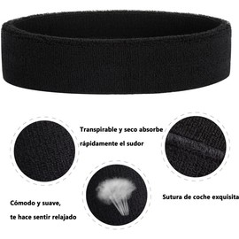 FRANCISCO Bandas Deportivas,10 pcs Bandas Deportivas para Cabeza, Elástica Bandas para El Cabello Deportivas,Hombres y Mujeres Sweatband Transpirable Hairband. para Correr, Baloncesto, Yoga etc.