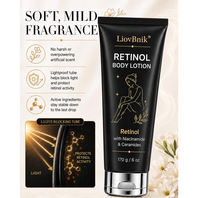 Retinol Body Lotion, Niacinamide & Ceramides for Smooth Firm Skin.L