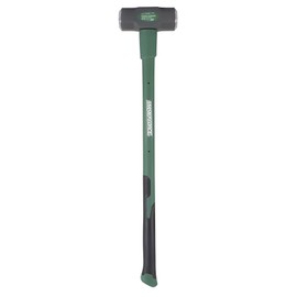 Masterforce 12 Lb Fiberglass Handle Sledge Hammer Tempered Steel Head Stake Post Pounding