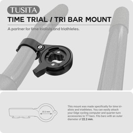 TUSITA Time TrialTri Bar Mount Compatible with Garmin Edge GPS Bike Computer