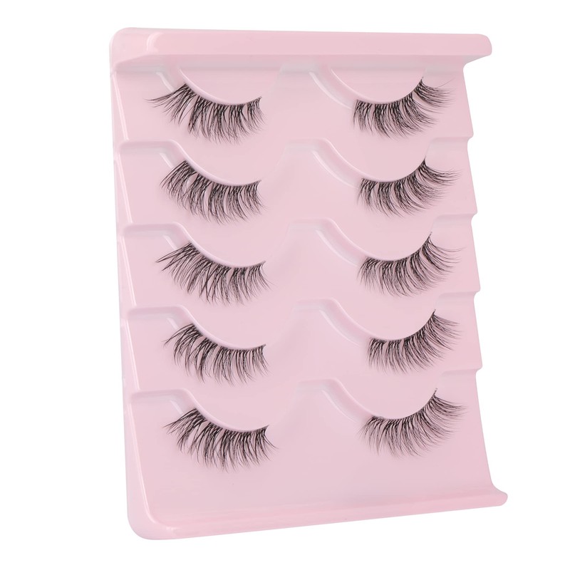 Ruairie False Eyelashes Natural Half Lashes With Clear Band 5