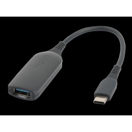 onn. USB-C to USB Female Adapter, 4", 1 Piece per Pack, Black