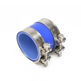 Tucool Racing 2.75" ID Straight Silicone Hose Coupler, High Temp 4-Ply Reinforced Straight Coupler with T Bolt Clamp (70mm, Blue)