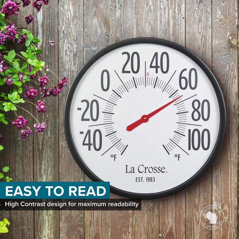 La Crosse 104-3056 Emperor Size 22-Inch Analog Dial Thermometer