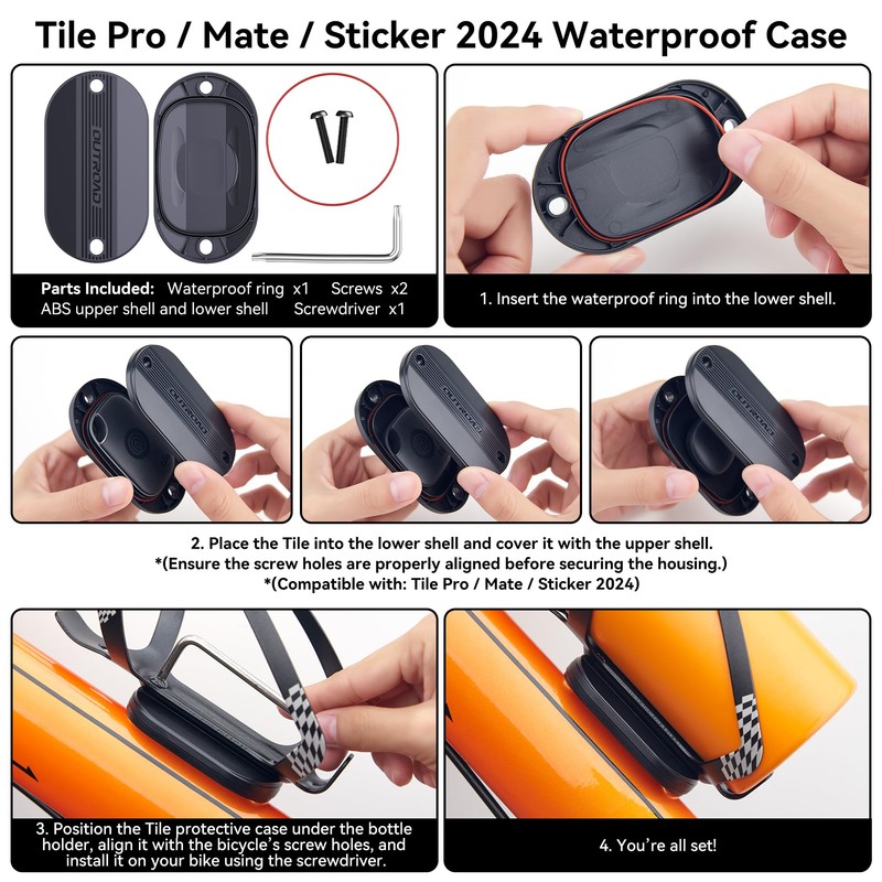 for Tile Bike Mount- Compatible with Tile Pro / Mate