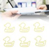100pcs Paper Clips Cute Duck Shaped Decorative Metal Paperclips with