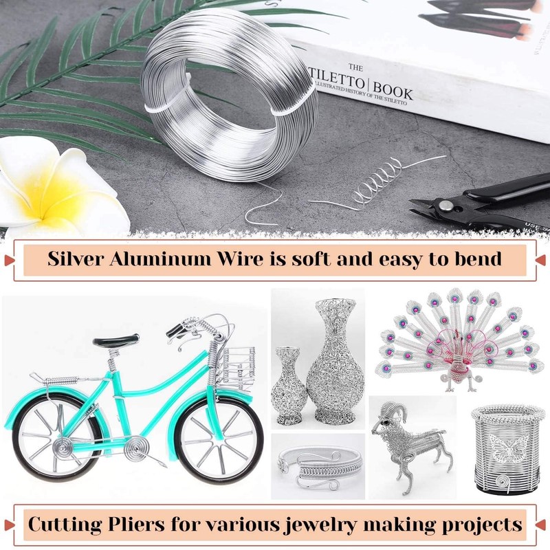 Yountiger Aluminum Wire, Wire Armature, Bendable Metal Craft Wire for